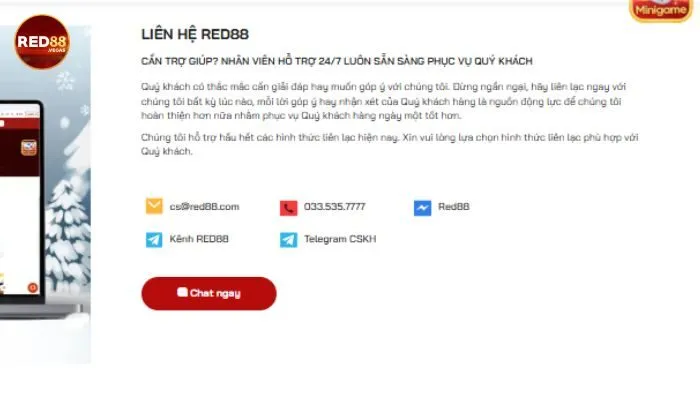 Đăng nhập Red88 Liên hệ với Red88 nếu gặp sự cố đăng nhập