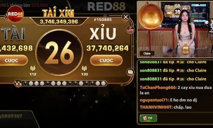 Tài xỉu Livestream Red88 Hướng dẫn cách chơi và tỷ lệ trả thưởng khi cược tại Red88